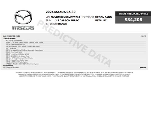 Used 2024 MAZDA CX-30 Carbon AWD/4WD image 2