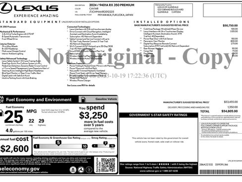 Used 2024 Lexus RX 350 Premium w/ Cold Area Package FWD image 56