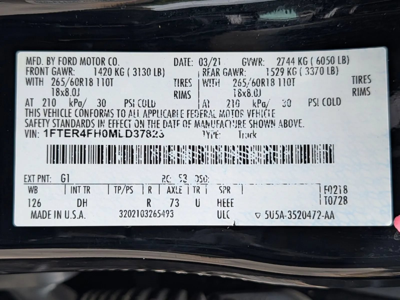 Used 2021 Ford Ranger Lariat w/ Equipment Group 501A High AWD/4WD image 27