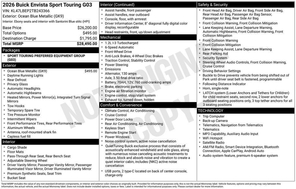 New 2026 Buick Envista Sport Touring FWD image 4
