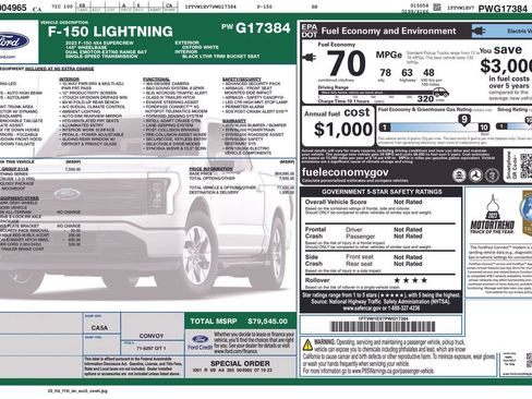 Used 2023 Ford F150 Lightning Lariat w/ Equipment Group 511A High AWD/4WD image 6