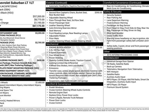 Used 2015 Chevrolet Suburban LT AWD/4WD image 2