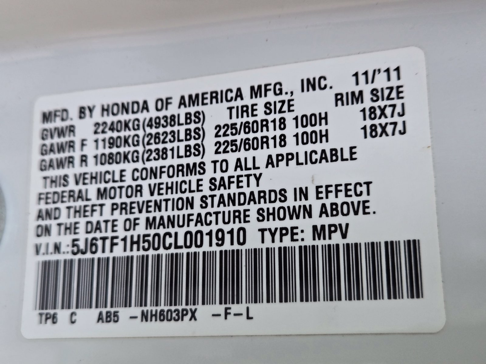 Used 2012 Honda Crosstour EX-L image 30