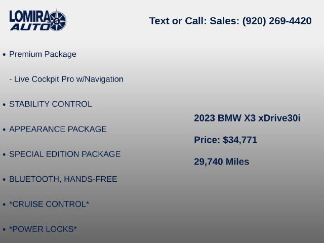 Used 2023 BMW X3 xDrive30i AWD/4WD image 8
