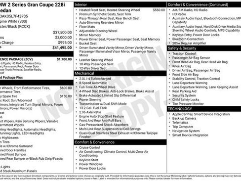 Used 2020 BMW 228i xDrive Gran Coupe w/ Convenience Package image 38