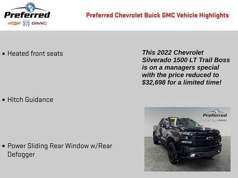 Used 2022 Chevrolet Silverado 1500 LT Trail Boss w/ LT Trail Boss Premium Package AWD/4WD image 9