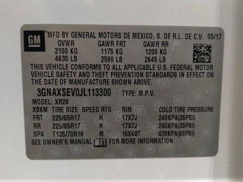 Used 2018 Chevrolet Equinox LT w/ Sun & Infotainment Package AWD/4WD image 33