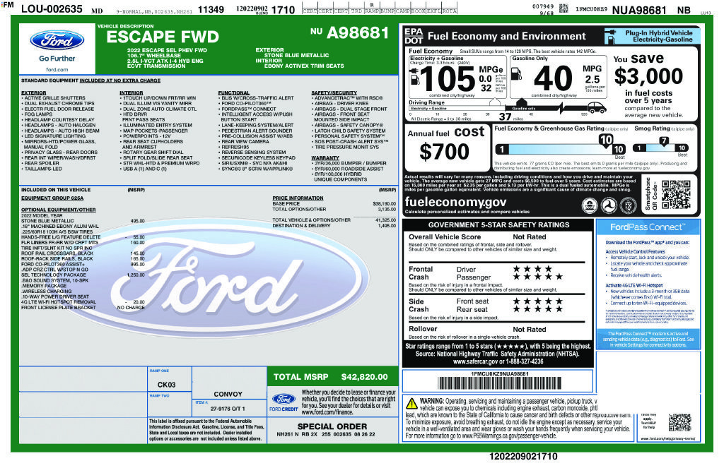 Used 2022 Ford Escape SEL w/ Technology Package FWD image 14