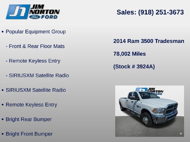 Used 2014 RAM 3500 Tradesman w/ Chrome Appearance Group AWD/4WD image 9