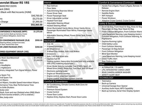 Certified 2024 Chevrolet Blazer RS w/ Driver Confidence II Package image 36