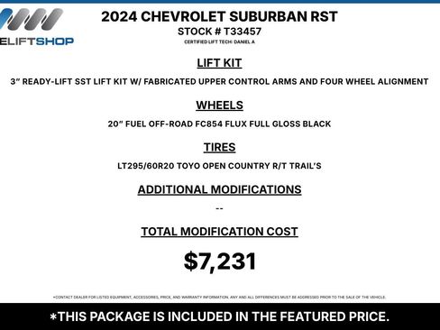 Used 2024 Chevrolet Suburban RST w/ Luxury Package AWD/4WD image 2