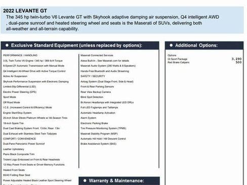 Certified 2022 Maserati Levante GT image 2