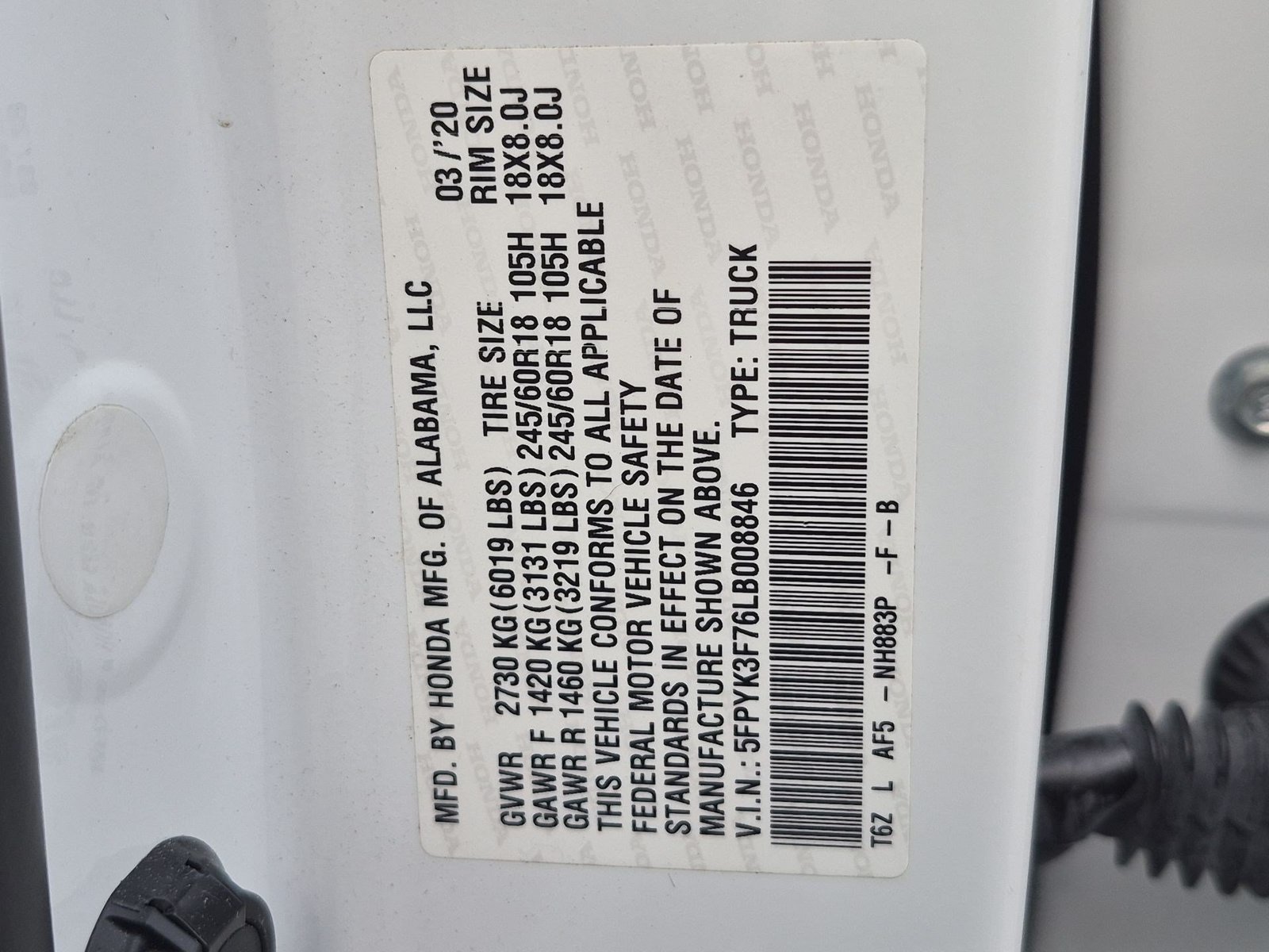 Used 2020 Honda Ridgeline RTL-E image 36