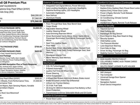 Used 2020 Audi Q8 Premium Plus w/ Premium Plus Package image 38