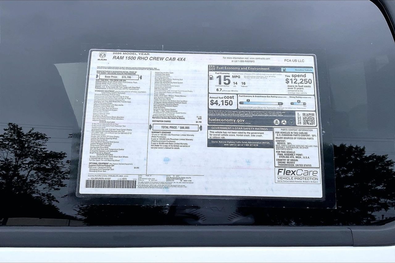 New 2026 RAM 1500 RHO w/ RHO Level 1 Equipment Group AWD/4WD image 40