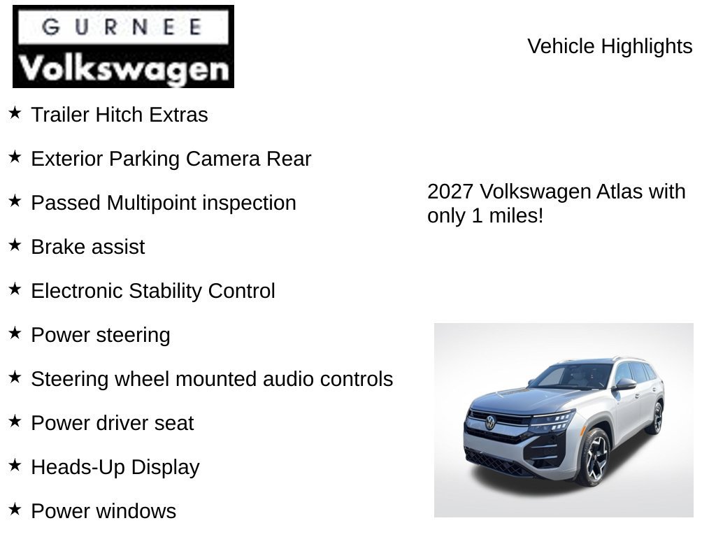 New 2027 Volkswagen Atlas SEL R-Line AWD/4WD image 7