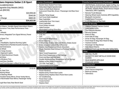 Used 2019 Subaru Impreza 2.0i Sport image 40