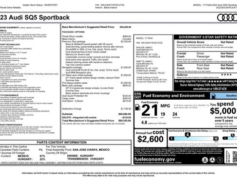 Used 2023 Audi SQ5 Premium Plus w/ Premium Plus Package AWD/4WD image 6