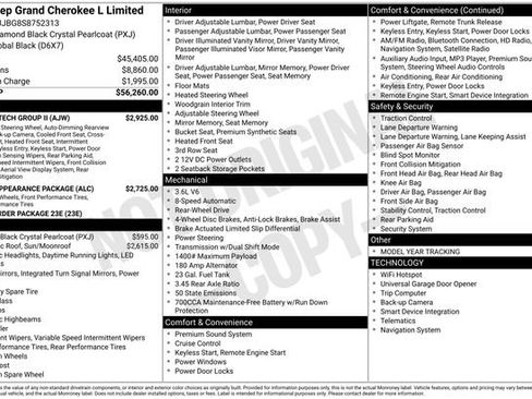 New 2025 Jeep Grand Cherokee L Limited w/ Luxury Tech Group II RWD image 4