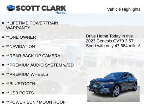 Used 2023 Genesis GV70 3.5T Sport w/ Sport Advanced Package image 11