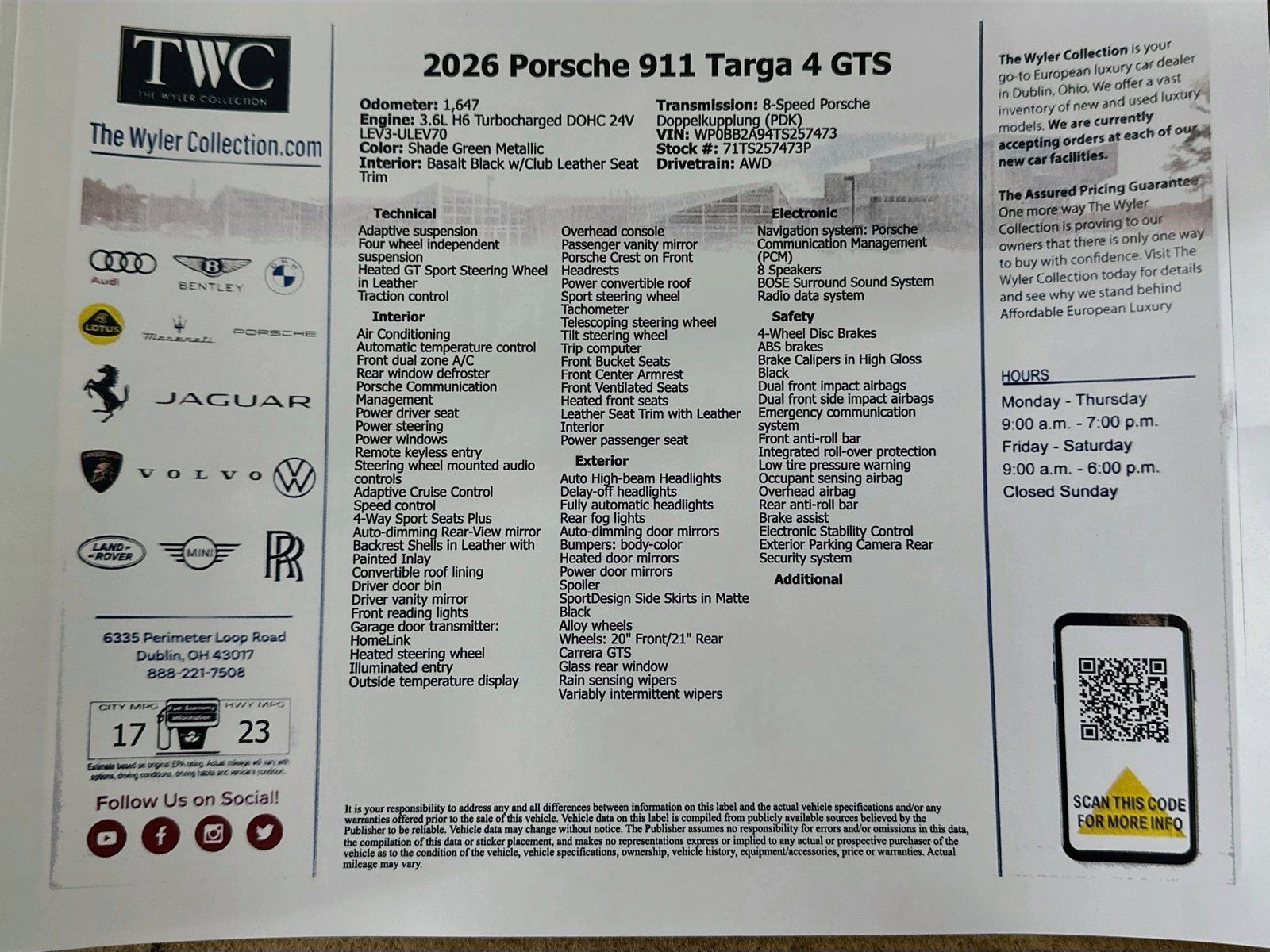 Used 2026 Porsche 911 Targa 4 GTS AWD/4WD image 42