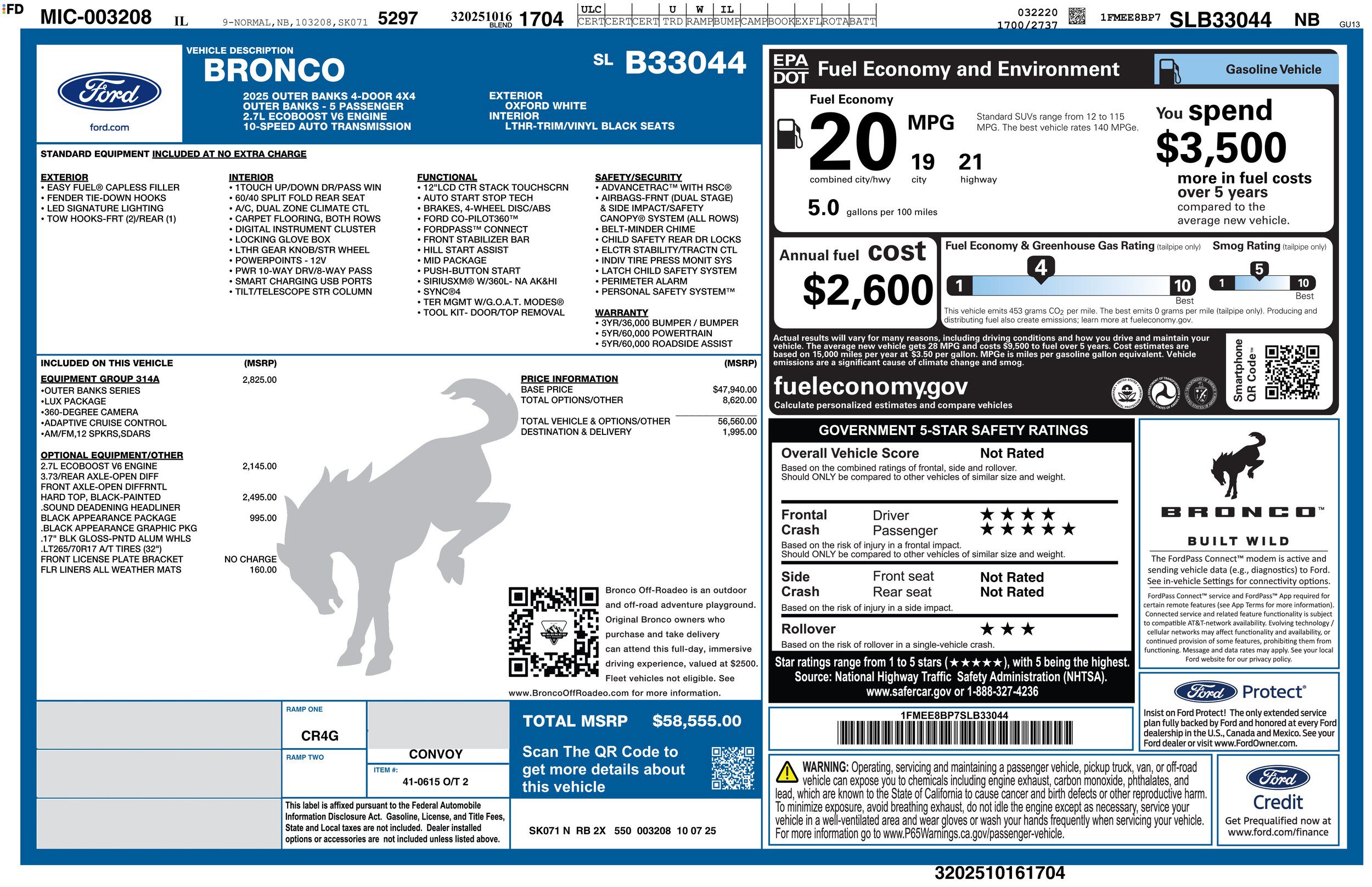 Used 2025 Ford Bronco Outer Banks AWD/4WD image 45