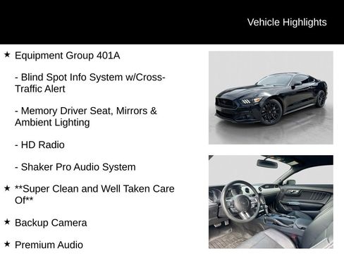 Used 2016 Ford Mustang GT Premium w/ Equipment Group 401A image 6
