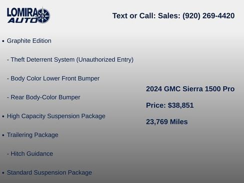 Used 2024 GMC Sierra 1500 Pro w/ Graphite Edition AWD/4WD image 9