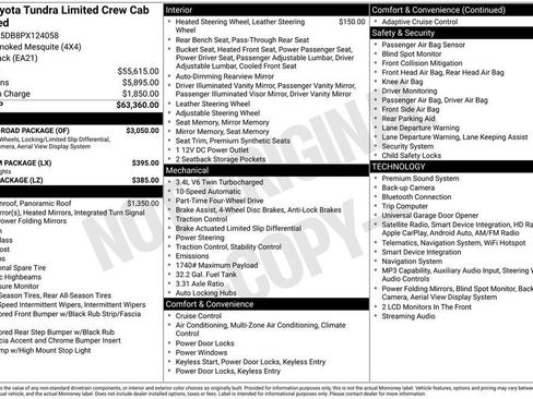 Used 2023 Toyota Tundra Limited w/ TRD Off-Road Package AWD/4WD image 14