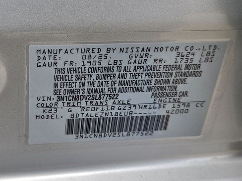 Used 2025 Nissan Versa S w/ Trunk Package FWD image 29