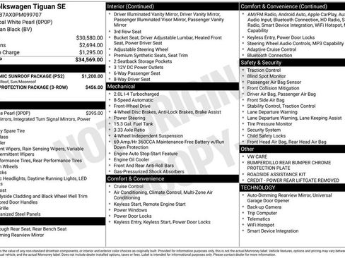 Used 2023 Volkswagen Tiguan SE w/ Panoramic Sunroof Package FWD image 7