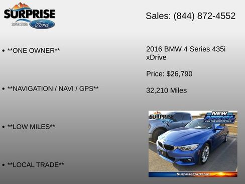 Used 2016 BMW 435i xDrive Convertible AWD/4WD image 6