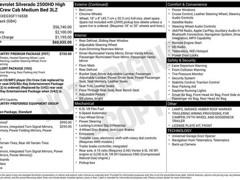 Used 2016 Chevrolet Silverado 2500 High Country w/ High Country Premium Package image 7