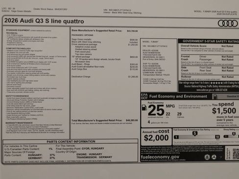 New 2026 Audi Q3 quattro 2.0T AWD/4WD image 38