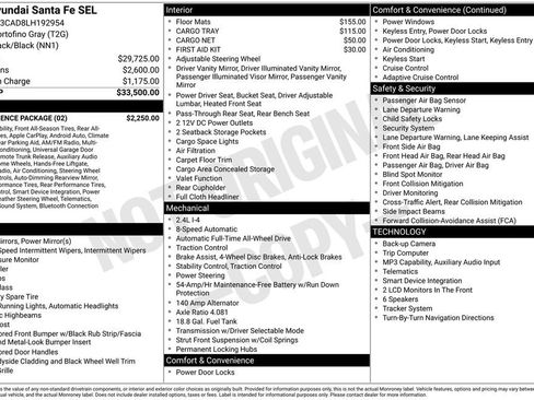 Used 2020 Hyundai Santa Fe SEL w/ Convenience Package AWD/4WD image 30