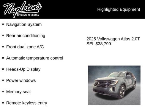 Used 2025 Volkswagen Atlas SEL AWD/4WD image 3
