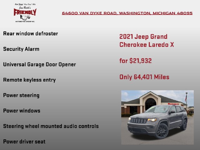 Used 2021 Jeep Grand Cherokee Laredo X AWD/4WD image 30