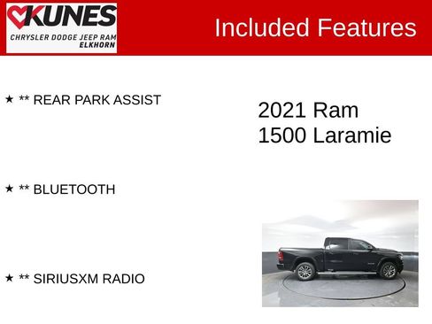 Used 2021 RAM 1500 Laramie w/ Sport Appearance Package AWD/4WD image 3