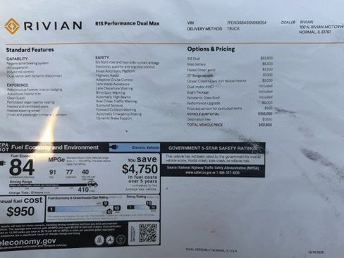 Used 2025 Rivian R1S Adventure Dual AWD/4WD image 2