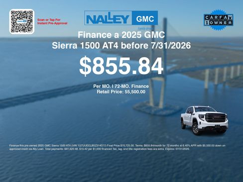 Used 2025 GMC Sierra 1500 AT4 AWD/4WD image 3