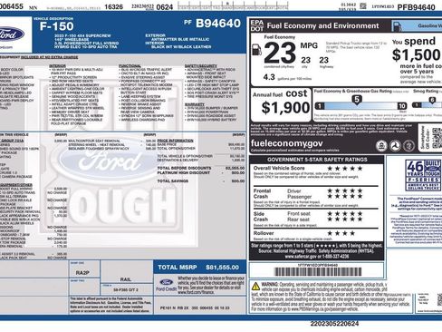 Used 2023 Ford F150 Platinum w/ Equipment Group 701A High AWD/4WD image 26