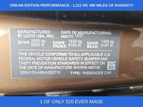 Used 2022 Lucid Air Dream Edition AWD/4WD image 31