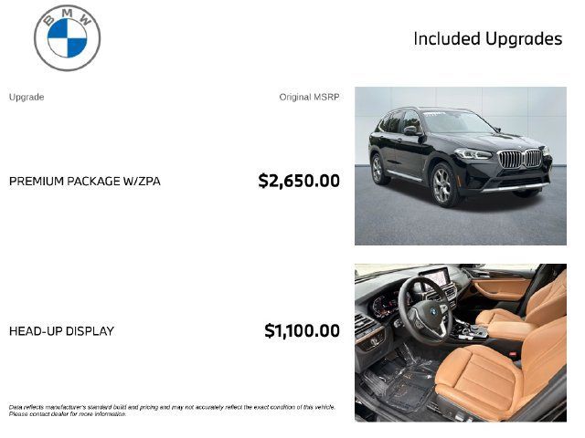 Certified 2023 BMW X3 xDrive30i w/ Premium Package w/ZPA AWD/4WD image 3