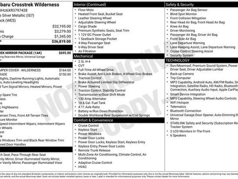 Used 2024 Subaru Crosstrek 2.5i Wilderness w/ Crosstrek Mirror Package AWD/4WD image 7
