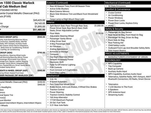 Used 2022 RAM 1500 Classic Warlock w/ Electronics Group image 25