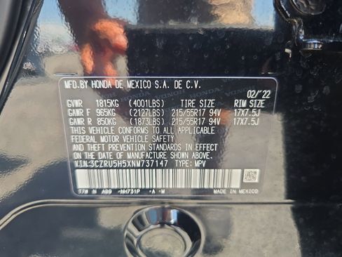 Certified 2022 Honda HR-V EX image 30