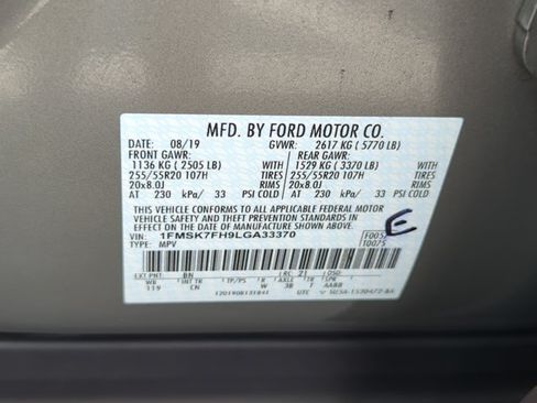 Used 2020 Ford Explorer Limited w/ Class III Trailer Tow Package RWD image 29