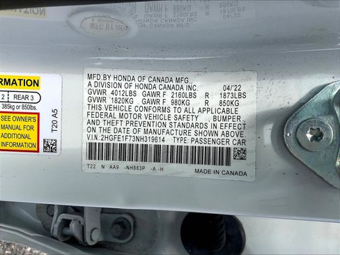 Used 2022 Honda Civic EX image 18