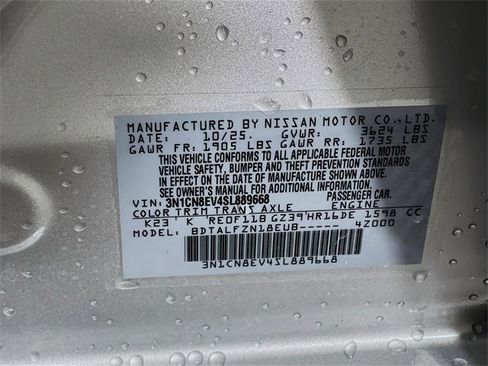 New 2025 Nissan Versa SV w/ Trunk Package image 21