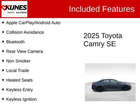 Used 2025 Toyota Camry SE w/ Convenience Package AWD/4WD image 2